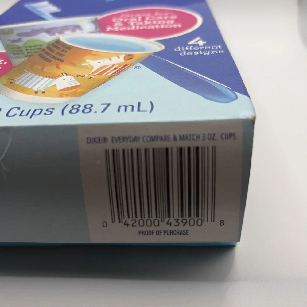 Dixie 3oz Bath Cups 200 Pcs Animal Compare & Match Discontinued‎ Sealed NOS